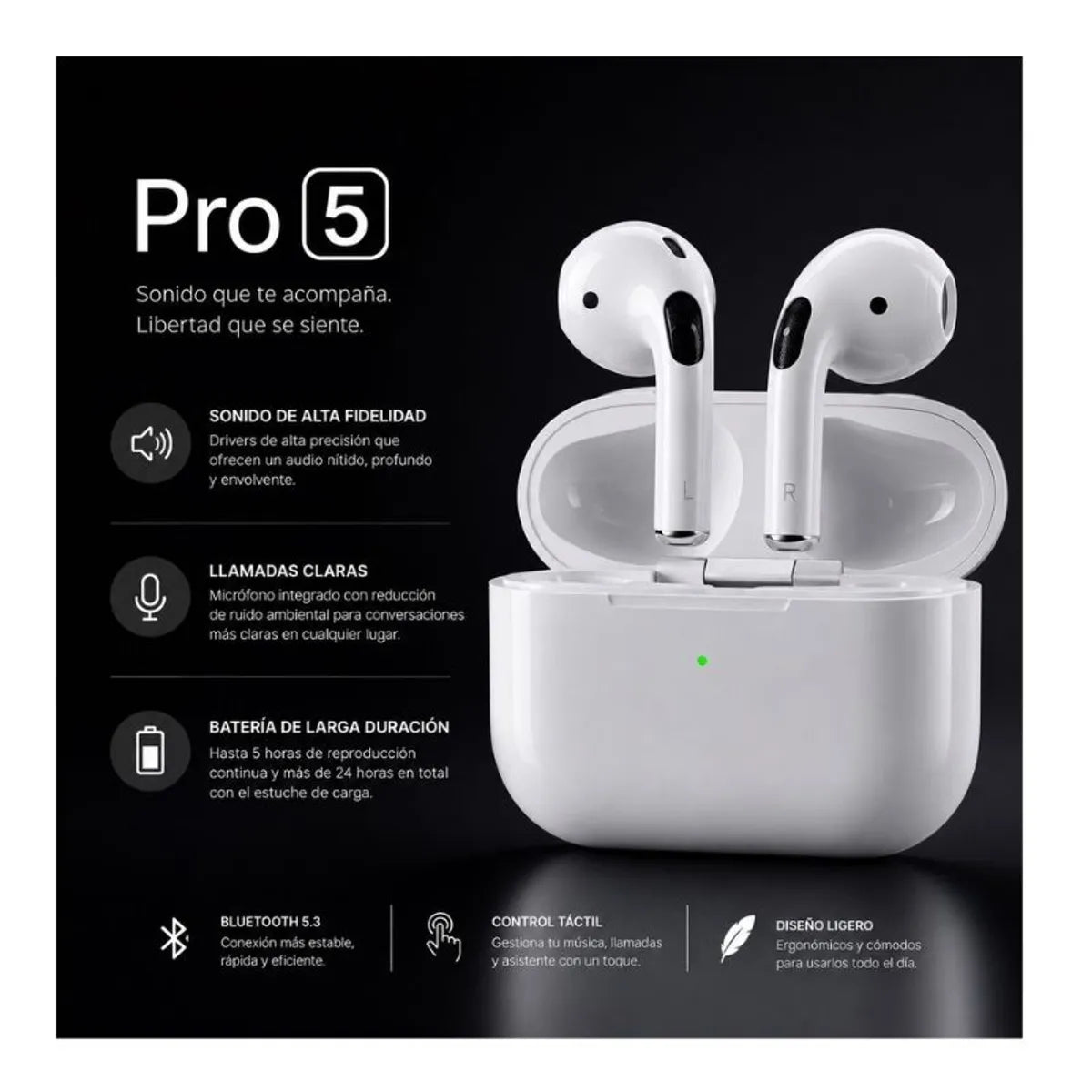 Auriculares Bluetooth Pro 5 Inalámbricos