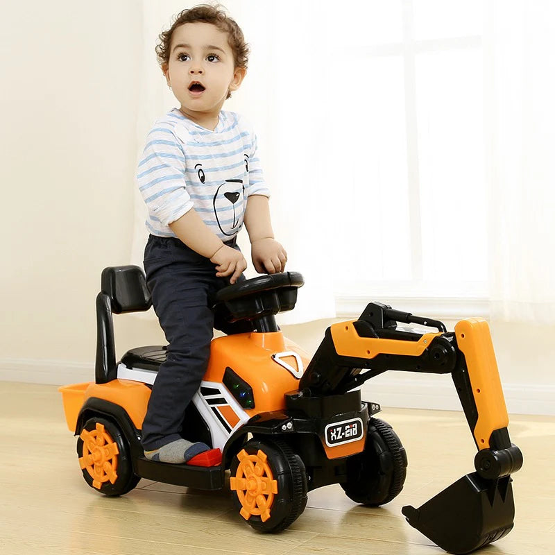Excavadora eléctrica montable para niños