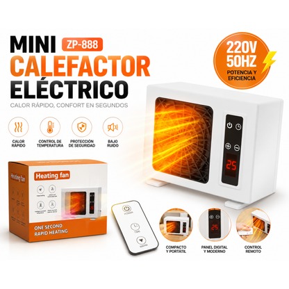 Mini Calefactor Eléctrico ZP-888 Portáti 600w