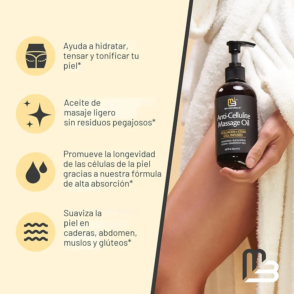 Kit de Terapia-Aceite Masaje Corporal+Ventosa Electrica