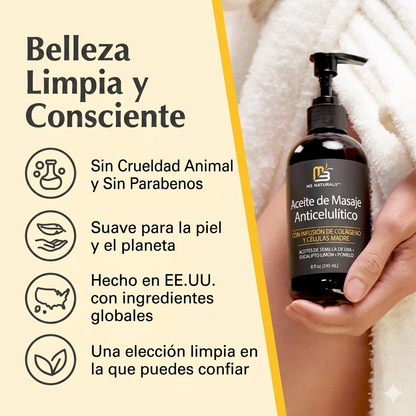 Kit de Terapia-Aceite Masaje Corporal+Ventosa Electrica