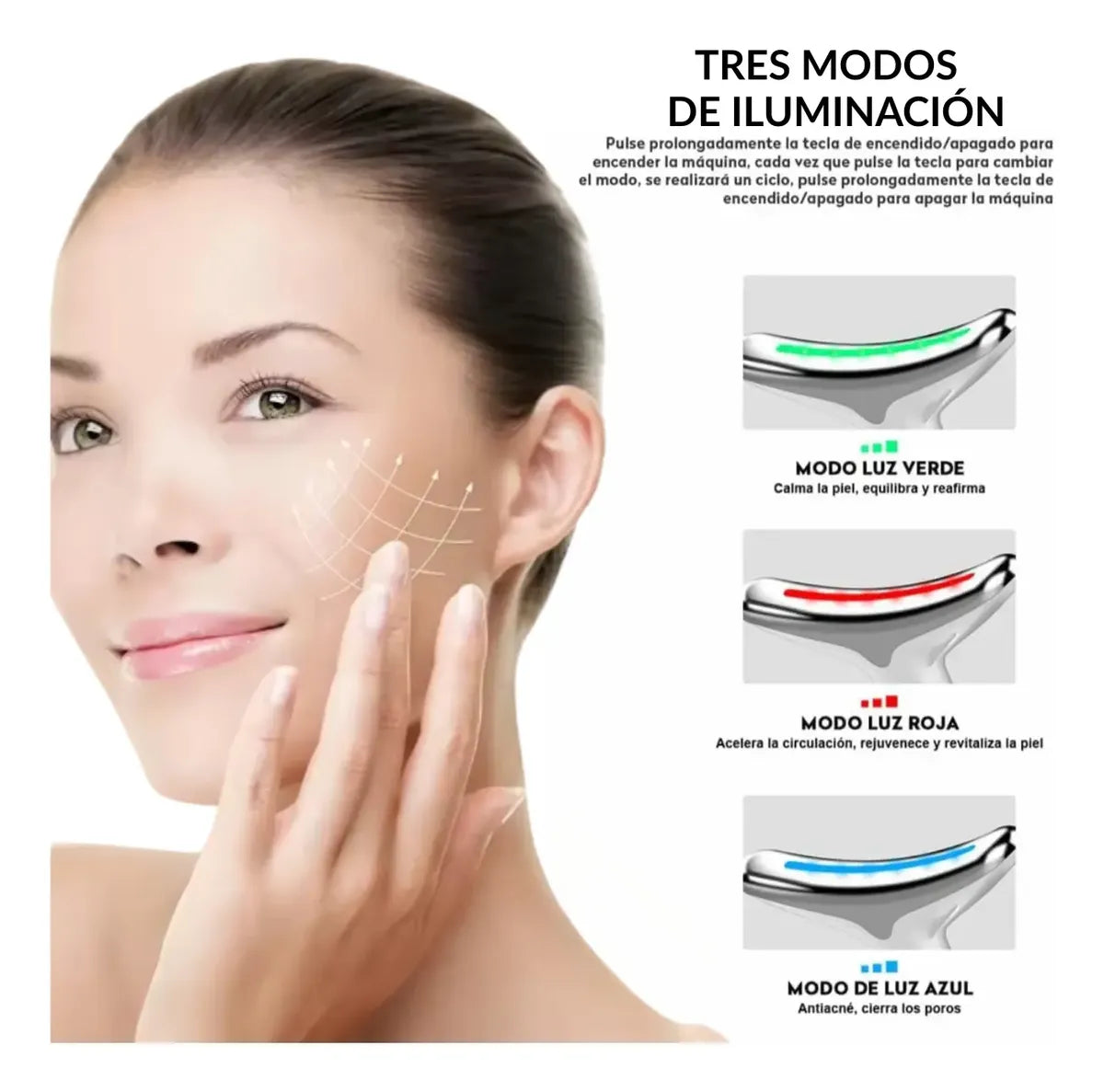 Masajeador 3 en 1 Facial - MASAJEADOR