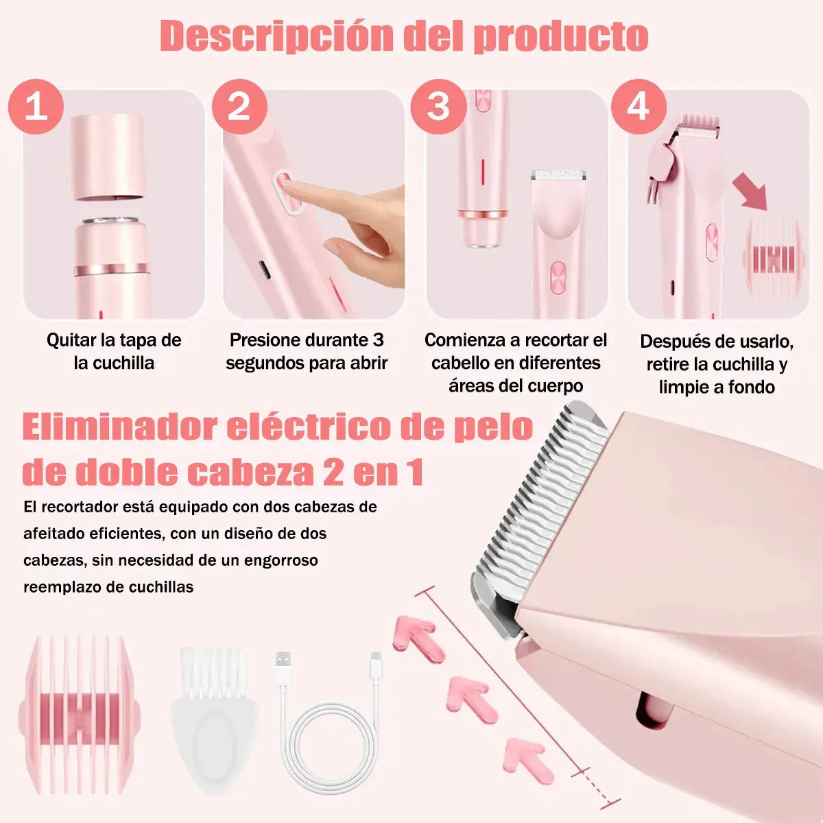 Depiladora Eléctrica 2 en 1