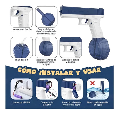 Pistola de agua recargable