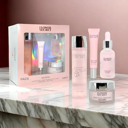 SET CUIDADO FACIAL CON COLÁGENO FLOWER SECRET