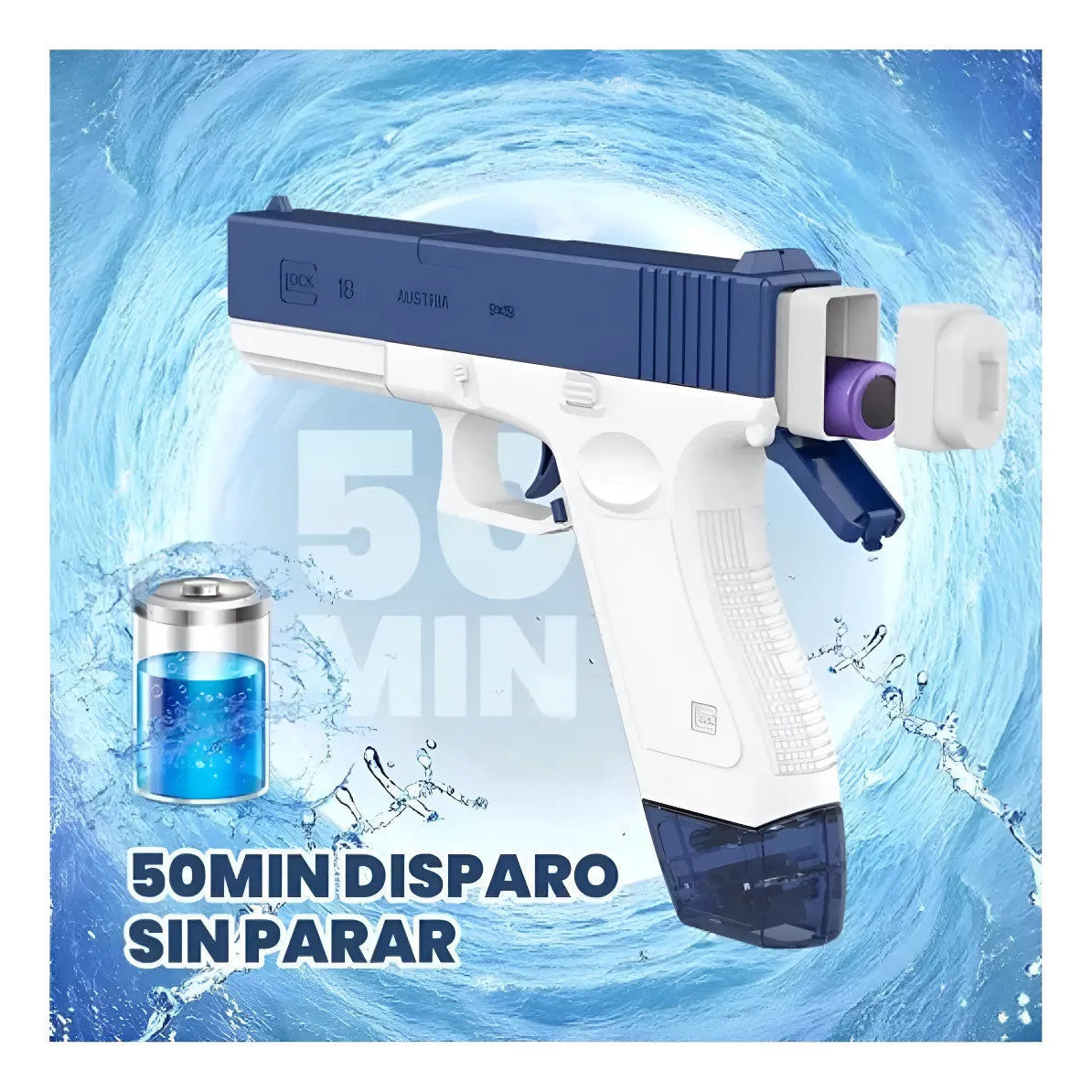 Pistola de agua recargable