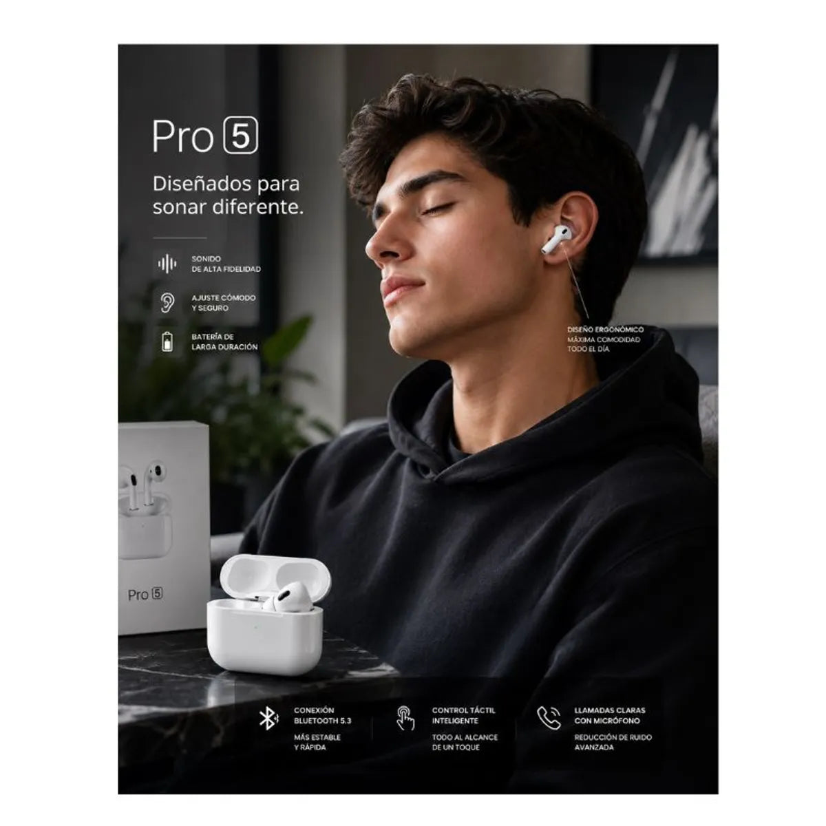 Auriculares Bluetooth Pro 5 Inalámbricos